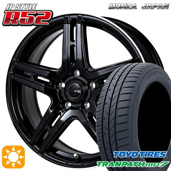 【取付対象】225/55R18 98V トーヨー トランパス mp7 モンツァ JPスタイル R52 18インチ 7.0J 5H114.3 サマータイヤホイールセット