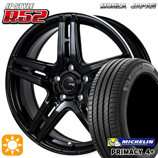 【取付対象】リーフ アクセラ 205/55R16 91V ミシュラン プライマシー4プラス モンツァ JPスタイル R52 16インチ 6.5J 5H114.3 サマータイヤホイールセット