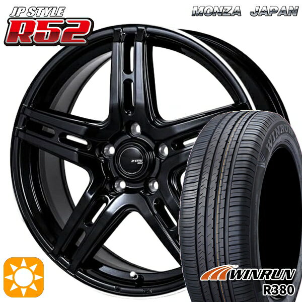 【取付対象】エルグランド クロスロード 215/65R16 98H ウィンラン R380 モンツァ JPスタイル R52 16インチ 6.5J 5H114.3 サマータイヤホイールセット
