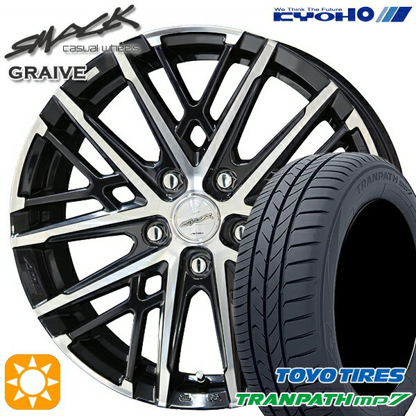【取付対象】205/65R16 95H トーヨー トランパス mp7 KYOHO スマック グレイブ 16インチ 6.5J 5H114.3 サマータイヤホイールセット