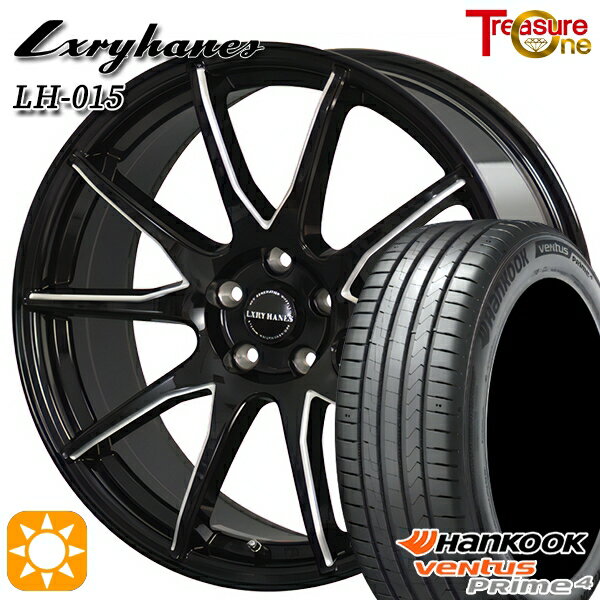 【取付対象】215/50R17 95W XL ハンコック veNtus PRime4 K135 トレジャーワン ラグジーヘインズ LH015 ブラックマシニングポリッシュ 17インチ 7.0J 5H114.3 サマータイヤホイールセット