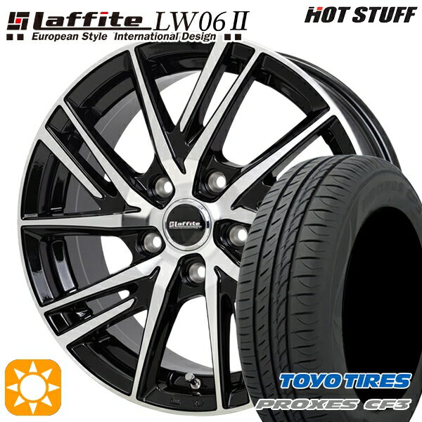 【取付対象】エスティマ ヤリスクロス 215/60R16 95H トーヨー プロクセス CF3 HotStuff ラフィット LW06-2 BK/P 16インチ 6.5J 5H114.3 サマータイヤホイールセット