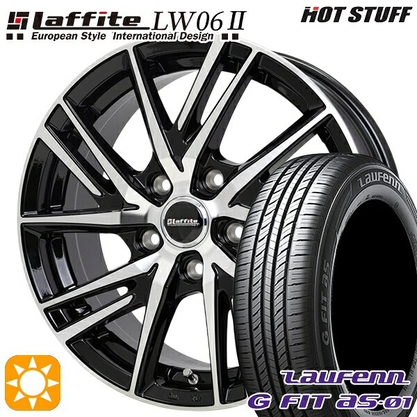 【取付対象】フリードGB5-GB8 185/65R15 88H ラウフェン G FIT as-01 LH42 HotStuff ラフィット LW06-2 BK/P 15インチ 6.0J 5H114.3 サマータイヤホイールセット