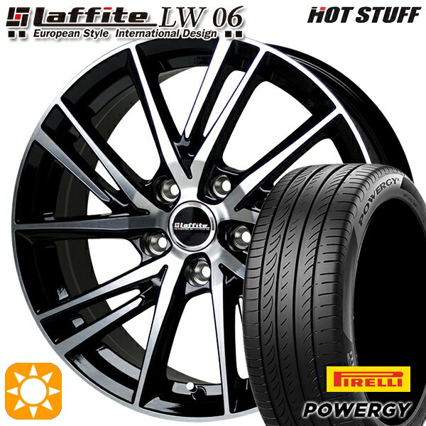 【最大2,000円OFFクーポン】215/45R17 91W XL ピレリ パワジー HotStuff ラフィット LW-06 ブラックポリッシュ 17インチ 7.0J 5H100 サマータイヤホイールセット