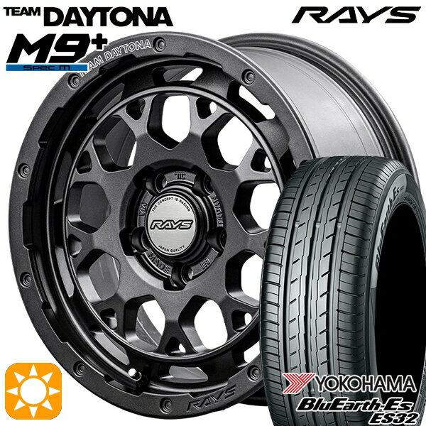 【取付対象】エルグランド クロスロード 215/65R16 98H ヨコハマ ブルーアース ES32 RAYS レイズ チームデイトナ M9+ AOJ 16インチ 7.0J 5H114.3 サマータイヤホイールセット