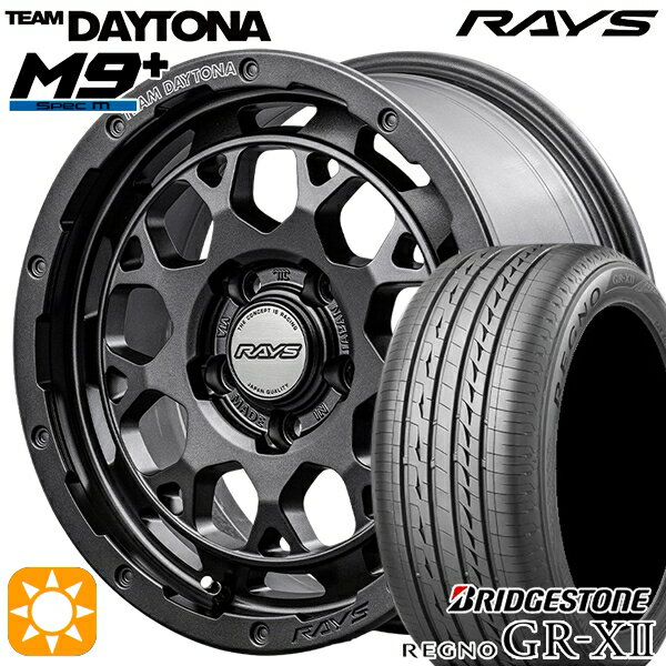 【取付対象】アウトランダー デリカD5 225/55R18 98V ブリヂストンレグノ GR-X2 RAYS レイズ チームデイトナ M9+ AOJ 18インチ 7.5J 5H114.3 サマータイヤホイールセット