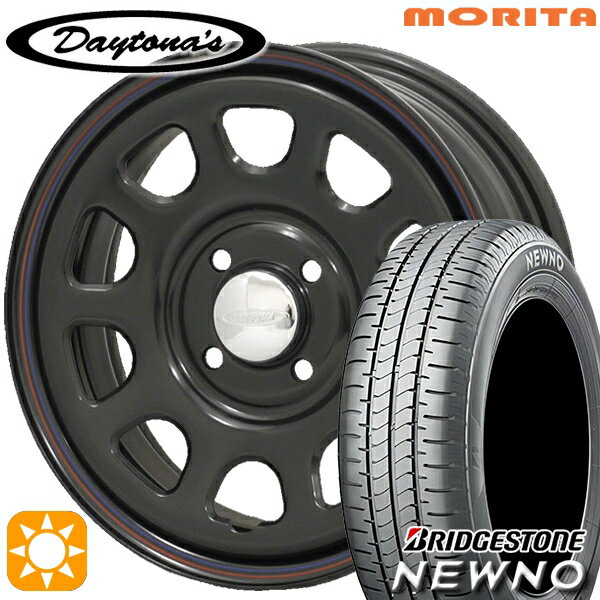 【取付対象】165/50R15 73V ブリヂストン ニューノ MRT デイトナS ブラック 15インチ 5.0J 4H100 サマータイヤホイールセット
