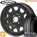 フラッシュクーポン対象★145/80R12 80/78N (145R12 6PR 相当) ヨコハマ スーパーバン Y356 MRT デイトナS ブラック 12インチ 4.0J 4H100 サマータイヤホイールセット