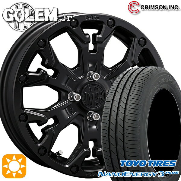 【取付対象】195/45R16 80W トーヨー ナノエナジー3プラス クリムソン MG ゴーレムJr. マットブラック 16インチ 6.0J 4H100 +38 サマータイヤホイールセット