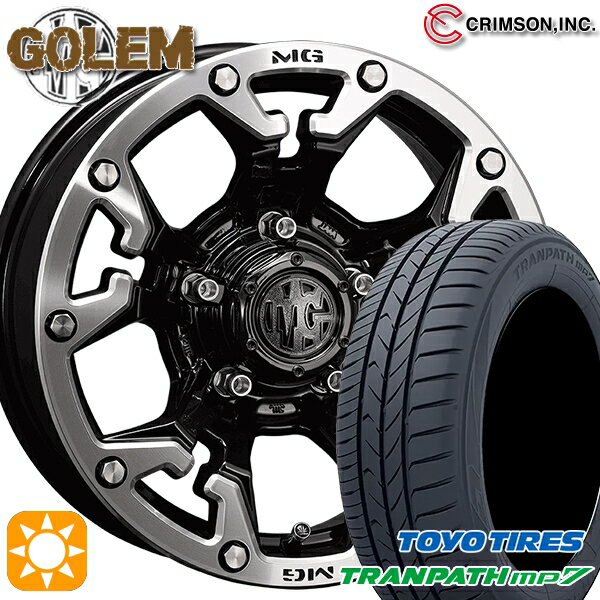 【取付対象】205/50R17 93V トーヨー トランパス mp7 クリムソン MG ゴーレム ブラックマシニングリップ 17インチ 7.0J 5H114.3 サマータイヤホイールセット