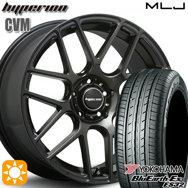【取付対象】アルファード ヴェルファイア 245/40R19 94W ヨコハマ ブルーアース ES32 MLJ ハイペリオン CVM ハーフグロスブラック 19インチ 8.5J 5H114.3 サマータイヤホイールセット