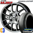 フィット アクア 175/65R15 84H グッドイヤー ベクター フォーシーズンズ モンツァ JPスタイル MJ02 15インチ 5.5J 4H100 ブラックメタリックポリッシュ オールシーズンタイヤホイールセット