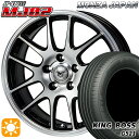 【取付対象】195/65R15 91H キングボス G521 モンツァ JPスタイル MJ02 ブラックメタリックポリッシュ 15インチ 6.0J 5H114.3 サマータイヤホイールセット