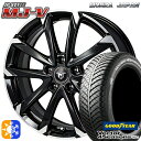 215/55R17 94H グッドイヤー ベクター フォーシーズンズ モンツァ JPスタイル MJ-V ブラックメタリック/ポリッシュ 17インチ 7.0J 5...