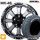 【取付対象】215/65R16 109/107R マッドスター ラジアル M/T ホワイトレター MKW MK-46 ダイヤカットグラファイトクリア 16インチ 7.0J 5H114.3 サマータイヤホイールセット