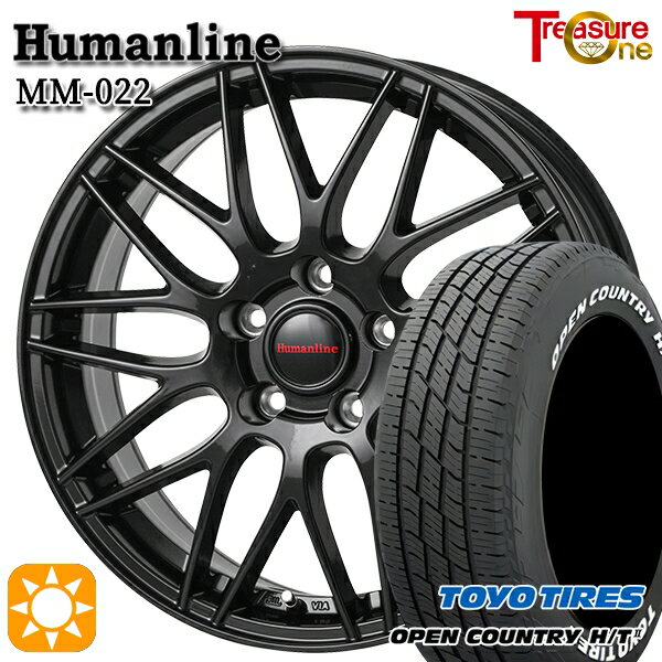 【取付対象】デリカD5 アウトランダー 225/55R18 98H トーヨー オープンカントリー H/T2 WL トレジャーワン ヒューマンライン MM022 ブラック 18インチ 7.5J 5H114.3 サマータイヤホイールセット