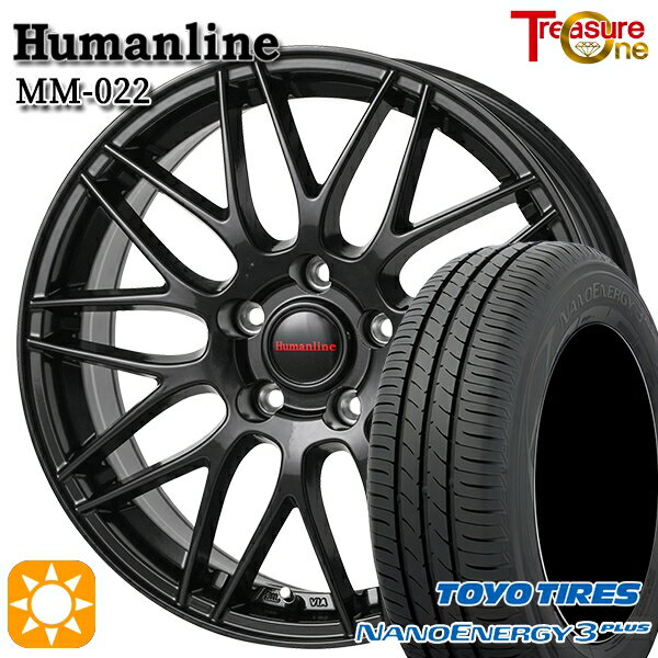 【取付対象】アクセラ アテンザ 215/45R18 89W トーヨー ナノエナジー3プラス トレジャーワン ヒューマンライン MM022 ブラック 18インチ 7.5J 5H114.3 サマータイヤホイールセット