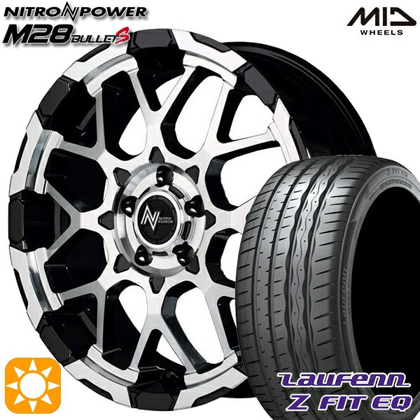 【取付対象】アクセラ アテンザ 215/45R18 93Y XL ラウフェン Z FIT EQ LK03 MID ナイトロパワー M28バレットS ブラック/ミラーカット 18インチ 7.0J 5H114.3 サマータイヤホイールセット