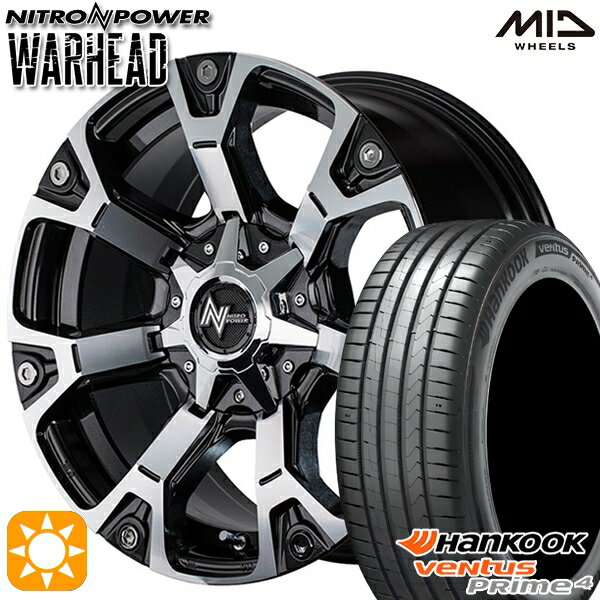 【取付対象】215/60R17 96V ハンコック veNtus PRime4 K135A MID ナイトロパワー ウォーヘッド ダークガンメタ/ミラーカット 17インチ 7.0J 5H114.3 サマータイヤホイールセット