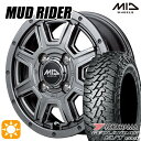 4/24-4/27 P5倍！軽トラ 145/80R12 80/78N LT ヨコハマ ジオランダーM/T G003 MID ロードマックス マッドライダー メタリックグレー 12インチ 4.0J 4H100 サマータイヤホイールセット