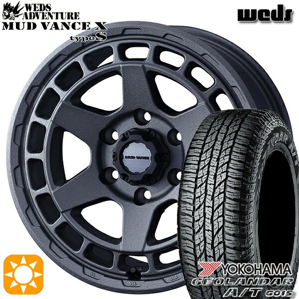 【取付対象】エルグランド クロスロード 215/65R16 98H ヨコハマ ジオランダーA/T G015 Weds マッドヴァンス X タイプS フリントグレー 16インチ 7.0J 5H114.3 サマータイヤホイールセット