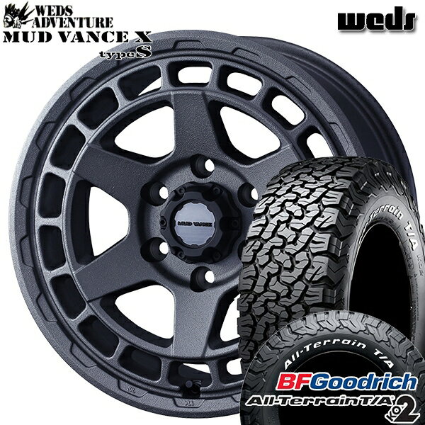 【最大2,000円OFFクーポン】LT225/70R16 102/99R RWL BFグッドリッチ オールテレーン T/A KO2 Weds マッドヴァンス X タイプS フリントグレー 16インチ 7.0J 5H114.3 サマータイヤホイールセット