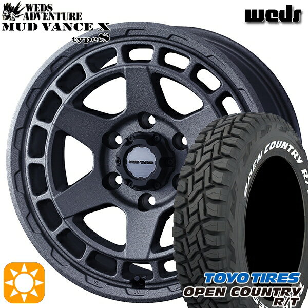 【取付対象】エルグランド クロスロード 215/65R16 109/107Q トーヨー オープンカントリー R/T ホワイトレター Weds マッドヴァンス X タイプS フリントグレー 16インチ 7.0J 5H114.3 サマータイヤホイールセット