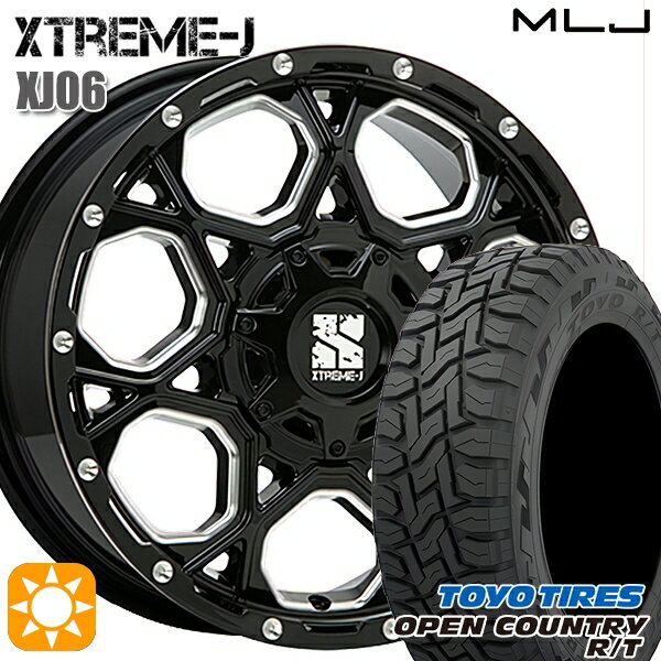 【取付対象】215/70R16 100Q トーヨー オープンカントリー R/T MLJ エクストリームJ XJ06 グロスブラックミルド 16インチ 7.0J 5H114.3 サマータイヤホイールセット