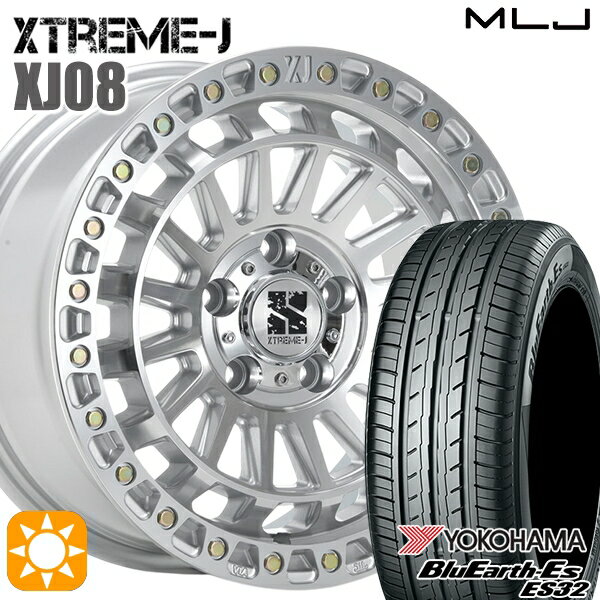 【取付対象】ヤリスクロス 205/65R16 95H ヨコハマ ブルーアース ES32 MLJ エクストリームJ XJ08 グロスマシンド 16インチ 7.0J 5H114.3 サマータイヤホイールセット