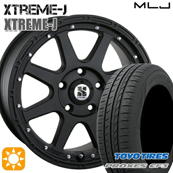 【取付対象】エスティマ ヤリスクロス 215/60R16 95H トーヨー プロクセス CF3 MLJ エクストリームJ フラットブラック 16インチ 7.0J 5H114.3 サマータイヤホイールセット