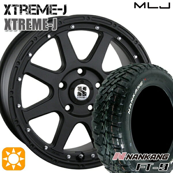 【取付対象】215/70R16 100T ナンカン FT-9 MLJ エクストリームJ フラットブラック 16インチ 7.0J 5H114.3 サマータイヤホイールセット