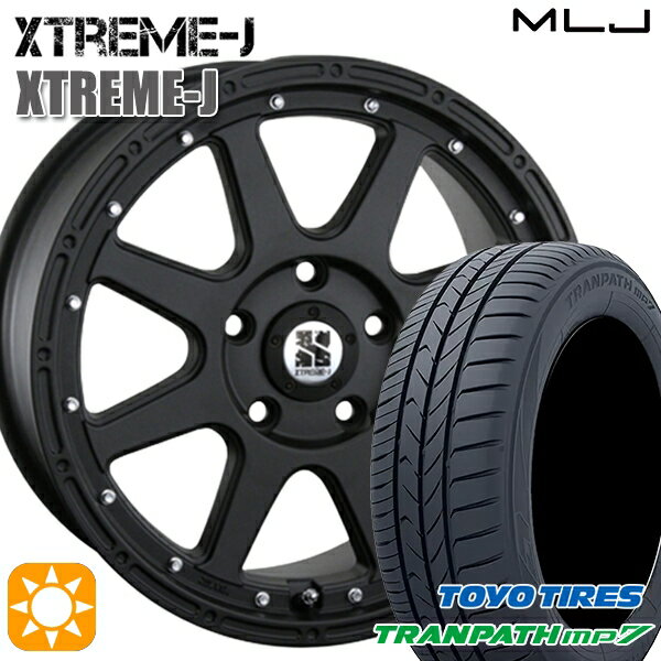 215/60R16 95H トーヨー トランパス mp7 MLJ エクストリームJ フラットブラック 16インチ 7.0J 5H114.3 サマータイヤホイールセット