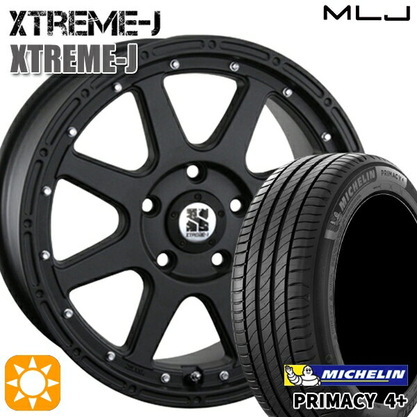 【取付対象】ヤリスクロス 205/65R16 95H ミシュラン プライマシー4プラス MLJ エクストリームJ フラットブラック 16インチ 7.0J 5H114.3 サマータイヤホイールセット