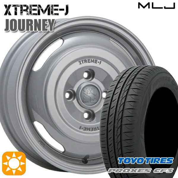 【取付対象】165/60R14 75H トーヨー プロクセス CF3 MLJ エクストリームJ ジャーニー セメントグレー 14インチ 4.5J 4H100 サマータイヤホイールセット