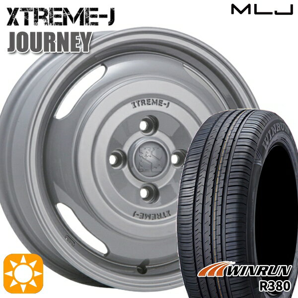 【取付対象】165/60R14 75H ウィンラン R380 MLJ エクストリームJ ジャーニー セメントグレー 14インチ 4.5J 4H100 サマータイヤホイールセット