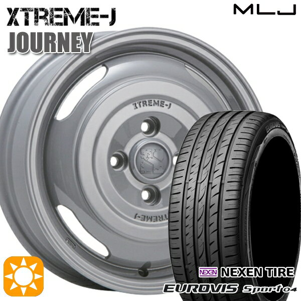 【取付対象】165/60R14 75H ロードストーン ユーロビズ Sport 04 MLJ エクストリームJ ジャーニー セメントグレー 14インチ 4.5J 4H100 サマータイヤホイールセット