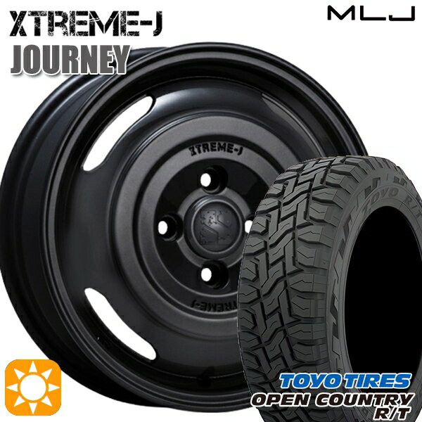 【取付対象】155/65R14 75Q トーヨー オープンカントリー R/T MLJ エクストリームJ ジャーニー サテンブラック 14インチ 4.5J 4H100 サマータイヤホイールセット