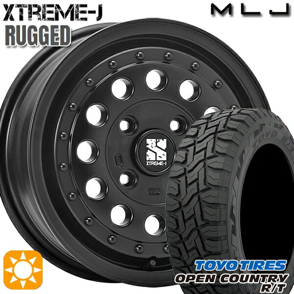 【取付対象】155/65R14 75Q トーヨー オープンカントリー R/T MLJ エクストリームJ ラギッド サテンブラック 14インチ 5.0J 4H100 サマータイヤホイールセット