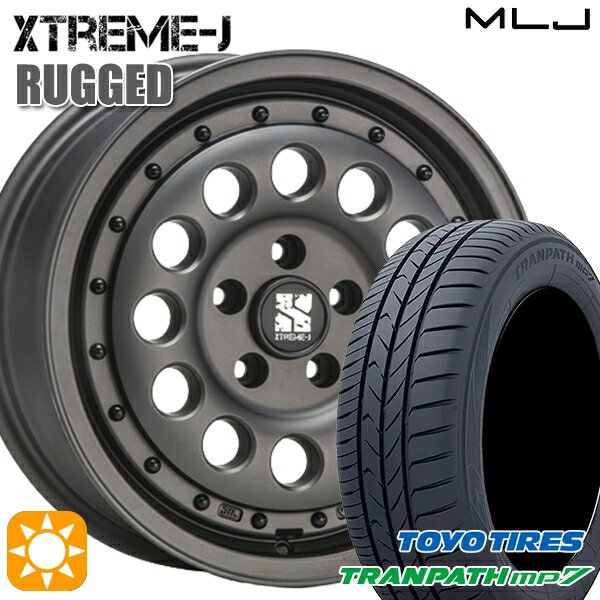 【取付対象】エスティマ ヤリスクロス 215/60R16 95H トーヨー トランパス mp7 MLJ エクストリームJ ラギッド ガンブラック 16インチ 6.5J 5H114.3 サマータイヤホイールセット