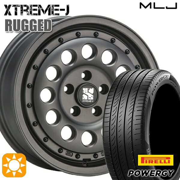 【取付対象】エスティマ ヤリスクロス 215/60R16 95H ピレリ パワジー MLJ エクストリームJ ラギッド ガンブラック 16インチ 6.5J 5H114.3 サマータイヤホイールセット