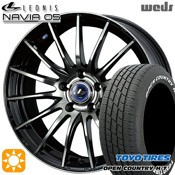【取付対象】デリカD5 アウトランダー 225/55R18 98H トーヨー オープンカントリー H/T2 WL Weds ウェッズ レオニス ナヴィア05 BPB (ブラック ミラーカット ブラッククリアー) 18インチ 8.0J 5H114.3 サマータイヤホイールセット