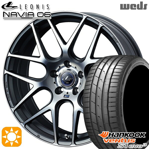 【取付対象】215/40R18 89Y XL ハンコック veNtus S1 evo3 K127 Weds ウェッズ レオニス ナヴィア06 MGMC (マットガンメタマシニングカット) 18インチ 7.0J 5H114.3 サマータイヤホイールセット