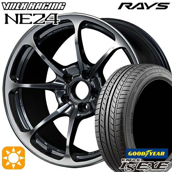 【取付対象】215/35R19 85W XL グッドイヤー イーグル LSEXE RAYS ボルクレーシング NE24 HM 19インチ 8.0J 5H114.3 サマータイヤホイールセット