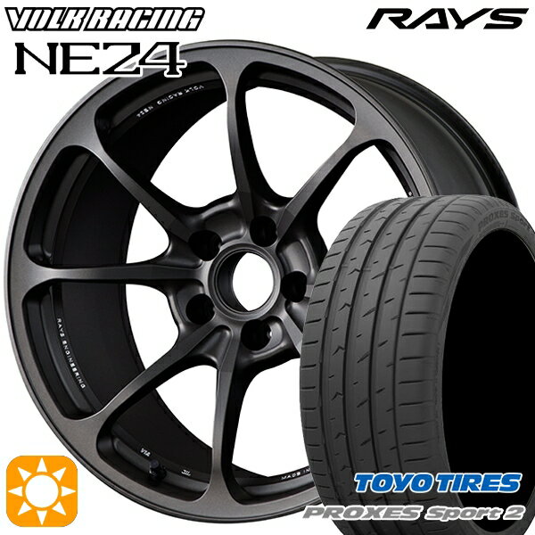 【取付対象】225/45R18 95Y XL トーヨー プロクセススポーツ2 RAYS ボルクレーシング NE24 MT 18インチ 7.5J 5H114.3 サマータイヤホイールセット