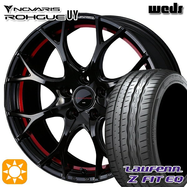 【取付対象】アクセラ アテンザ 215/45R18 93Y XL ラウフェン Z FIT EQ LK03 Weds ウェッズ ノヴァリス ローグ UY ピアノブラック/レッドライン 18インチ 7.0J 5H114.3 サマータイヤホイールセット