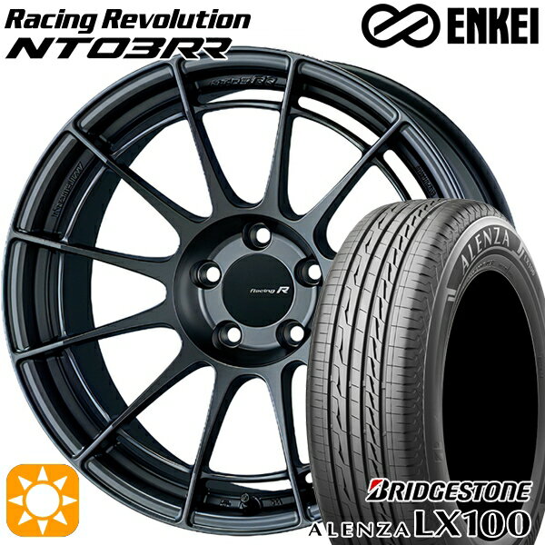 【取付対象】225/60R18 100H ブリヂストン アレンザ LX100 ENKEI エンケイ レーシングレボリューション NT03RR マットダークガンメタリック 18インチ 8.5J 5H114.3 サマータイヤホイールセット