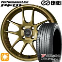 【取付対象】アイシス ノア 215/45R17 91W XL ヨコハマ ブルーアース RV03 ENKEI エンケイ パフォーマンスライン PF01 ゴールド 17インチ 7.0J 5H114.3 サマータイヤホイールセット