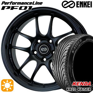 【取付対象】アイシス ノア 215/45R17 91H ケンダ カイザー KR20 ENKEI エンケイ パフォーマンスライン PF01 マットブラック 17インチ 7.0J 5H114.3 サマータイヤホイールセット