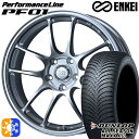 225/60R18 103H ダンロップ ALL SEASON MAXX AS1 ENKEI エンケイ パフォーマンスライン PF01 スパークルシルバー 18インチ 8.0J 5H114.3 オールシーズンタイヤホイールセット