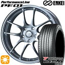 【取付対象】225/55R18 98V ヨコハマ ブルーアース RV03 ENKEI エンケイ パフォーマンスライン PF01 スパークルシルバー 18インチ 7.0J 5H114.3 サマータイヤホイールセット(2)